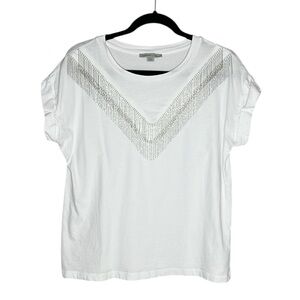 ALLSAINTS Imogen Boy Chain Tee in white size XS/S